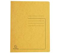 Exacompta 39999E Cartelletta con pressino in cartoncino lucido 355 gm² con stampa di righe sulla copertina per archiviare o presentare fino a 350 fogli di formato A4 Giallo