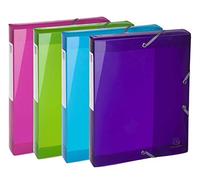 Exacompta 4 scatole archivio PP Iderama A4 dorso 4 cm assortite