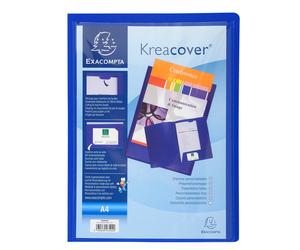 EXACOMPTA - 43502E - Cartella di presentazione con 2 alette Kreacover - A4 - PP - blu - Exacompta - 89310 - Conf. da 1 Pz. - 43502E