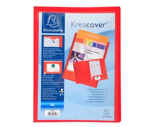 EXACOMPTA - 43503E - Cartella di presentazione con 2 alette Kreacover - A4 - PP - rosso - Exacompta - 89311 - Conf. da 1 Pz. - 43503E