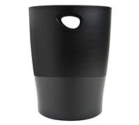 Exacompta - 453014D - Gettacarta con Manici EcoBIN - Grande Capacità 15 Litri - Certificato Blue Angel - Dimensioni 26,3 x 26,3 x 33,5 cm - Nero Opaco