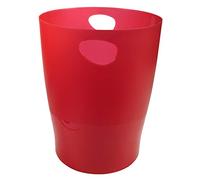 Exacompta 45324D Set di 8 Cestini gettacarta rosso carminio translucido