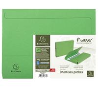 Exacompta 46973E Cartelle con Tasca, 24.5x32.5 cm, Verde
