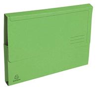 Exacompta 47673E Cartelle con Tasca, 37.50 x 26.80 x 14 cm, Verde, 50 Pezzi