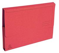 Exacompta 47675E Cartelle con Tasca, 37.50 x 26.80 x 14 cm, Rosso, 50 Pezzi