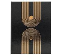 EXACOMPTA - 47848E - 1 Libri d'oro Graphik - Formato Verticale 27 x 22 cm - Copertina in Carta patinata - Fetta Oro - 100 Pagine Bianche Tinta Unita - Nero