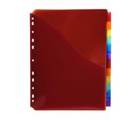 EXACOMPTA - 4844E - Divisori neutri a 12 tacche - PP - A4 maxi - con portaetichetta - colori assortiti - Exacompta - 102333 - Conf. da 10 Pz.