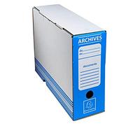 Exacompta 50 Scatole Archivio Kraft Blu A4 Dorso 80 mm Consegnate Piatte