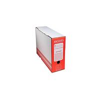 Exacompta 50 Scatole Archivio Kraft Rosso A4 Dorso 80 mm Consegnate Piatte