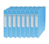 Exacompta - 50406E - 8 Boites de classement Exabox Dos 40 mm - Turquoise - Lot de 8