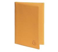 Exacompta - 5105218E - Custodia in denim per carta grigia - 3 alette plastificate - 8,5 x 13,2 cm - Colore senape