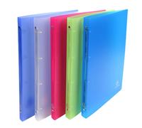 EXACOMPTA - 51169E - Raccoglitore foderato - PPL - 4 anelli tondi 15 mm - dorso 2cm - 22 x 30 cm - colori assortiti - Exacompta - 102335 - Conf. da 20 Pz. - 51169E