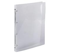 Exacompta - 51194E - 1 Raccoglitore Polipropilene Cristallo Rigato 0.5 mm Crystal Colours - 4 Anelli Tondi 15 mm - Dorso 20 mm - F.to Esterno 25x32 cm per A4 - Colore: Cristallo