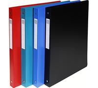 Exacompta - 51290E - 1 Raccoglitore Opak - Polipropilene Opaco 0.10 mm - 4 Anelli Tondi 20 mm - Dorso 30 mm (con Etichetta) - F.to Esterno 26.8x32 cm per A4 Maxi - 4 Colori Random