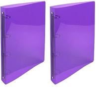 Exacompta - 51298E - 1 Raccoglitore Polipropilene Cristallo Rigato 0.7 mm Crystal Colours - 4 Anelli Tondi 30 mm - Dorso 40 mm - F.to Esterno 26.8x32 cm per A4 Maxi - 5 Colori Random (Confezione da 2)