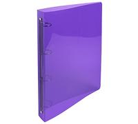 Exacompta - 51298E - 1 Raccoglitore Polipropilene Cristallo Rigato 0.7 mm Crystal Colours - 4 Anelli Tondi 30 mm - Dorso 40 mm - F.to Esterno 26.8x32 cm per A4 Maxi - 5 Colori Random