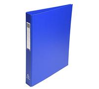 Exacompta - 51382E - 1 Raccoglitore Foderato Polipropilene - 4 Anelli Tondi 25 mm in Terza di Copertina - Dorso 40 mm - F.to Esterno 25.5x32 cm per A4 - Colore Blu