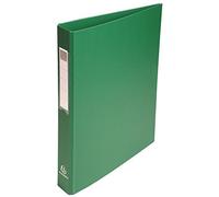 Exacompta - 51383E - 1 Raccoglitore Foderato Polipropilene - 4 Anelli Tondi 25 mm in Terza di Copertina - Dorso 40 mm - F.to Esterno 25.5x32 cm per A4 - Colore Verde
