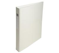 Exacompta - 51388E - 1 Raccoglitore Foderato Polipropilene - 4 Anelli Tondi 25 mm in Terza di Copertina - Dorso 40 mm - F.to Esterno 25.5x32 cm per A4 - Colore Bianco