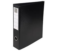 Exacompta - 51741E - 1 Raccoglitore Foderato Rigido in PVC - 4 Anelli a D 50 mm - Dorso 70 mm - Dimensioni Esterne 29x32 cm per Formato A4 Maxi - Colore Nero