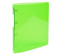 Exacompta - 51771E - 1 Raccoglitore Polipropilene Traslucido Glossy 0.7 mm Iderama PP - 4 Anelli Tondi 30 mm - Dorso 40 mm - F.to Esterno 26.8x32 cm per A4 Maxi - Colore: Verde Anice