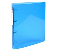 Exacompta - 51772E - 1 Raccoglitore Polipropilene Traslucido Glossy 0.7 mm Iderama PP - 4 Anelli Tondi 30 mm - Dorso 40 mm - F.to Esterno 26.8x32 cm per A4 Maxi - Colore: Azzurro