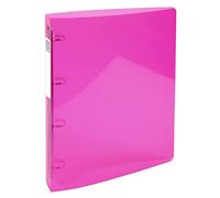 Exacompta - 51774E - 1 Raccoglitore Polipropilene Traslucido Glossy 0.7 mm Iderama PP - 4 Anelli Tondi 30 mm - Dorso 40 mm - F.to Esterno 26.8x32 cm per A4 Maxi - Colore: Rosa