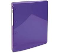 Exacompta - 51776E - 1 Raccoglitore Polipropilene Traslucido Glossy 0.7 mm Iderama PP - 4 Anelli Tondi 30 mm - Dorso 40 mm - F.to Esterno 26.8x32 cm per A4 Maxi - Colore: Viola