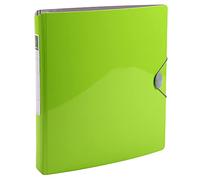 Exacompta - 51874E - 1 Raccoglitore Polipropilene Rigido Glossy Iderama PP - 4 Anelli a D 30 mm - Dorso 50 mm - F.to Esterno 27x32 cm per A4 - Colore: Verde Anice