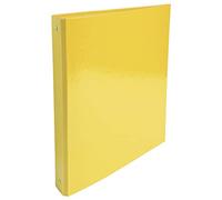 Exacompta - 519299E - 1 Raccoglitore Foderato in Cartoncino Lucido Plastificato Iderama - 4 Anelli Tondi 30 mm - Dorso 40 mm - F.to Esterno 26x32 cm per A4 - Colore Giallo