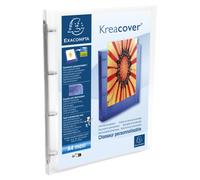 EXACOMPTA - 51968E - Raccoglitore personalizzabile Kreacover - A4 Maxi - 4 anelli tondi 15 mm - dorso 2 cm - PP - trasparente - Exacompta - 102322 - Conf. da 12 Pz. - 51968E