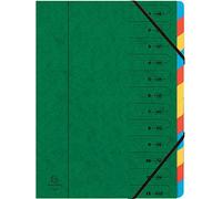 Exacompta 54123E Classificatori con Punti Metallici, 24x32 cm, Verde