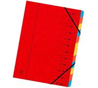 Exacompta 54125E Classificatori con Punti Metallici, 24x32 cm, Rosso