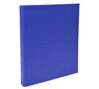 Exacompta - 54372E - Conf. da 20 Raccoglitori Rigidi Foderati Polipropilene - 2 Anelli Tondi 30 mm - Dorso 40 mm - Dimension Esterne 26x32 cm per Formato A4 - Colore Blu