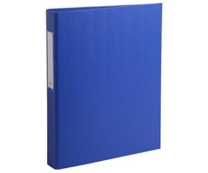 Exacompta - 54382E - 1 Raccoglitore Rigido Foderato Polipropilene - 2 Anelli Tondi 25 mm in Terza di Copertina - Dorso 40 mm - F.to Esterno 25.5x32 cm per A4 - Colore Blu