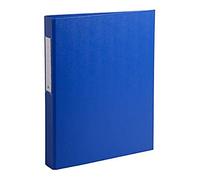 Exacompta - 54382E - Conf. da 10 Raccoglitori Foderati Polipropilene - 2 Anelli Tondi 25 mm in Terza di Copertina - Dorso 40 mm - F.to Esterno 25.5x32 cm per A4 - Colore Blu