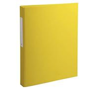 Exacompta - 54386E - 1 Raccoglitore Rigido Foderato Polipropilene - 2 Anelli Tondi 25 mm in Terza di Copertina - Dorso 40 mm - F.to Esterno 25.5x32 cm per A4 - Colore Giallo