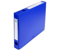 EXACOMPTA - 54632E - Scatola per archivio box - con bottone - 25 x 33 cm - dorso 4 cm - blu - Exacompta - 82446 - Conf. da 1 Pz.