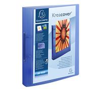 Exacompta - 54769E - 1 Raccoglitore Personalizzabile 1 Tasca Kreacover - 2 Anelli Tondi 30 mm - Dorso 40 mm - Polipropilene Traslucido 0.7 mm - F.to Esterno 26.8x32 cm per A4 Maxi - 5 Colori Random