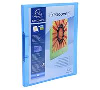 Exacompta - 54969E - 1 Raccoglitore Personalizzabile 1 Tasca Kreacover - 2 Anelli Tondi 15 mm - Dorso 20 mm - Polipropilene Traslucido 0.5 mm - F.to Esterno 25x32 cm per A4 - 5 Colori Random