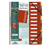 Exacompta 55125E Harmonika Classificatori, Nature Future, Rosso, 24x32