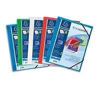Exacompta 55189E Cartelle con Elastici, 24x32 cm, Multicolore