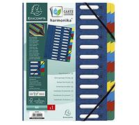 Exacompta 55242E Classificatori a Soffietto, Interno, 24x32 cm, Blu