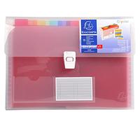 Exacompta Classificatore Crystal 55298E - 13 tasche - PP - 33x25 cm - Bianco trasparente