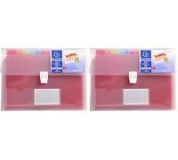 Exacompta 55298E Classificatore, Bianco Trasparente, 33 x 25 (Confezione da 2)
