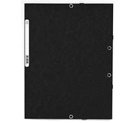 Exacompta 55301E Cartelle con Elastici, 24x32 cm, Nero
