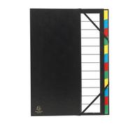 Exacompta 55341E Classificatori a Soffietto, Interno, 24x32.5 cm, Nero