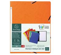 Exacompta 55414e Eckspannmappe in cartone manila 355 g, Nature Future, DIN A4, colore: arancione, 10 pezzi