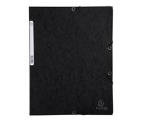 EXACOMPTA - 55501E - Cartellina con elastico - cartoncino Lustrè - 3 lembi - 400 gr - 24 x 32 cm - nero - Exacompta - 71858 - Conf. da 25 Pz. - 55501E