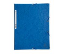 EXACOMPTA - 55502E - Cartellina con elastico - cartoncino Lustrè - 3 lembi - 400 gr - 24 x 32 cm - blu - Exacompta - 71859 - Conf. da 25 Pz. - 55502E